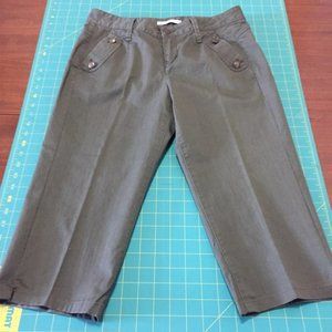 Cleo Khaki Capri Pants